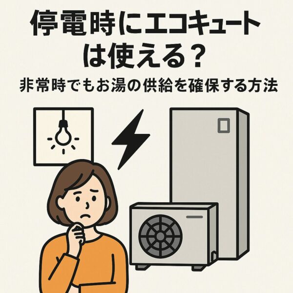 【停電時にエコキュートは使える？】非常時でもお湯の供給を確保する方法